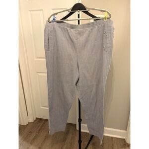 Vtg 90s Koret Francisca Plaid Pull-On Pants Blue Checkered Size 20 Grandmacore